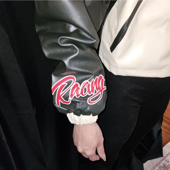 NWT PrettyLittleThing Auto Racing Bomber - Picture 10 of 15